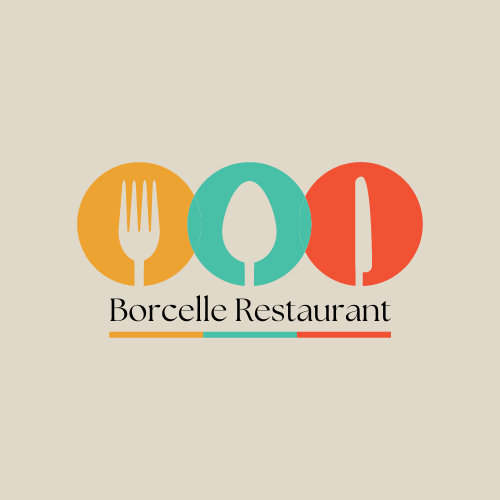 Brown Orange Simple Restaurant Logo
