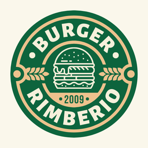 Retro and Vintage Burger Food Badge Logo